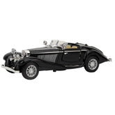 RiToEasysports Vintage Car Model, High Simulation Miniature Alloy Pull Back Car Toy Gift Collection Decoration with Sound Light(Black) Classic Toys Kids Toys
